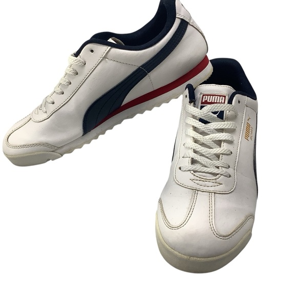 Puma Roma White, Blue, Red Size 7C - Picture 1 of 9